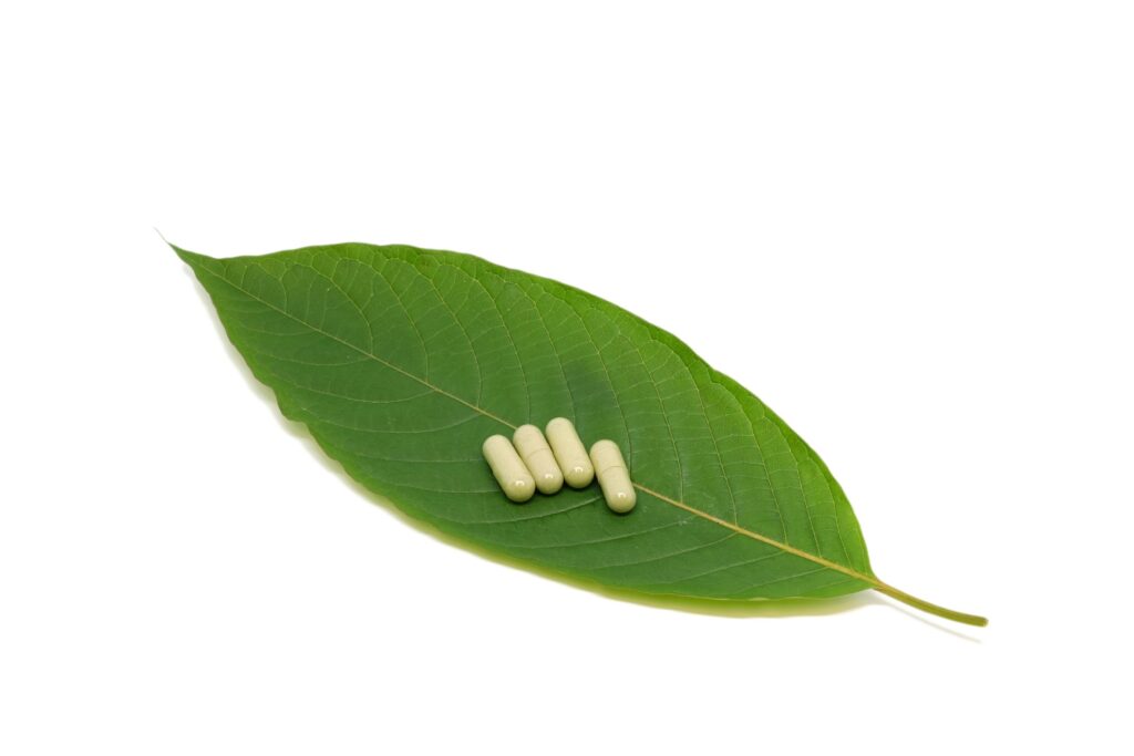 Leaf with pills