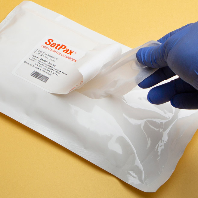 Sterile SatPax® 670 Alcohol Cleanroom Wipes Berkshire Corporation