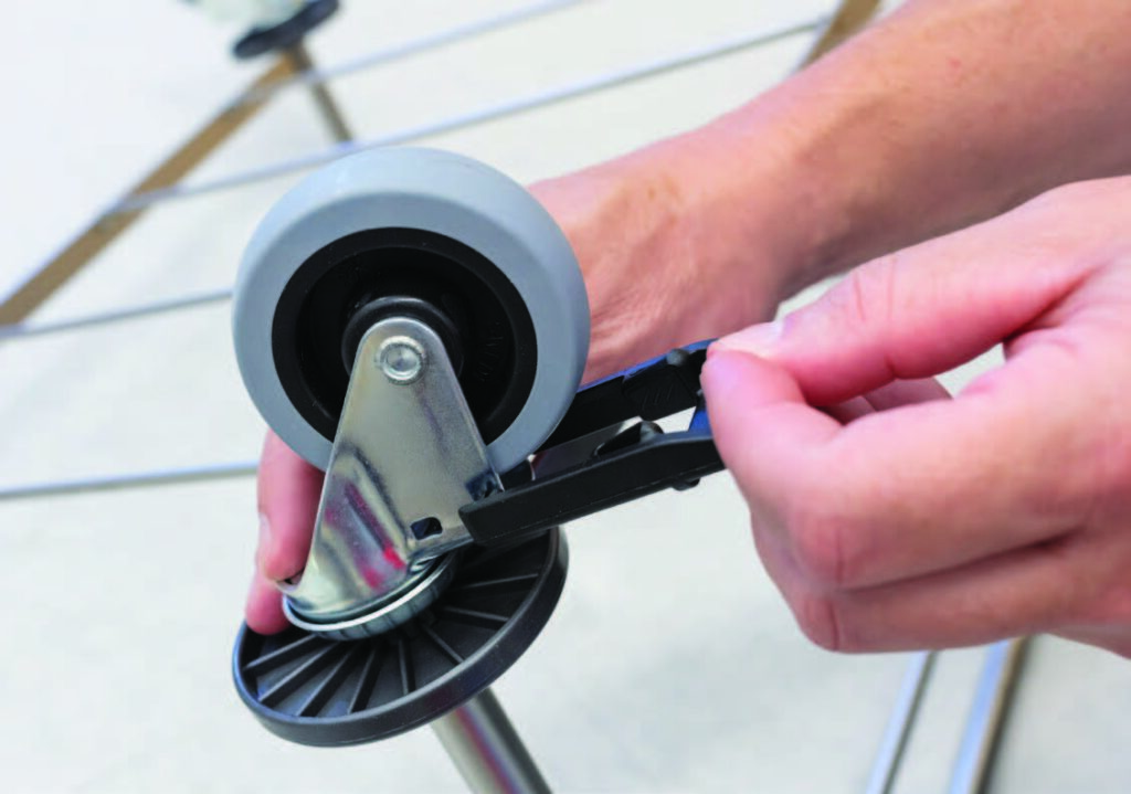Cleanroom mop cart wheel