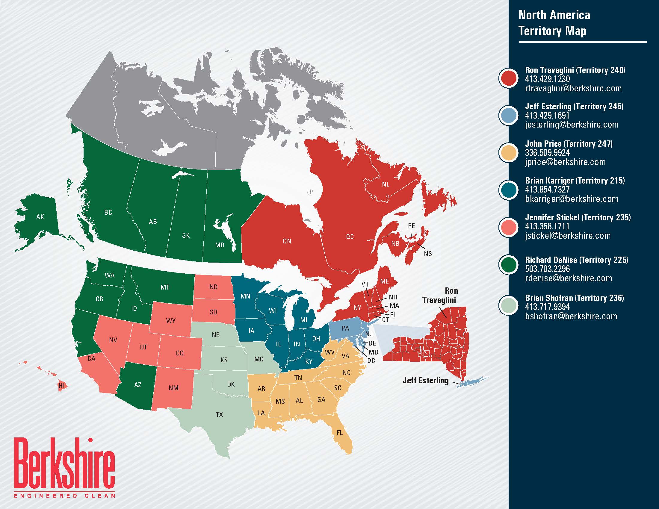 Berkshire Sales Territory Map Page 1